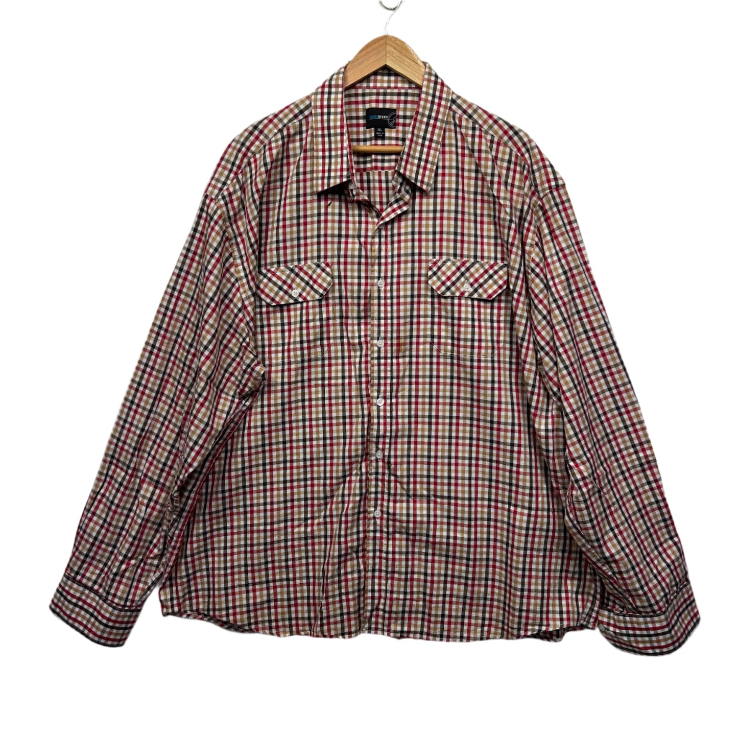 Blue Rivet Mens Shirt Size 3XL Long Sleeve Check