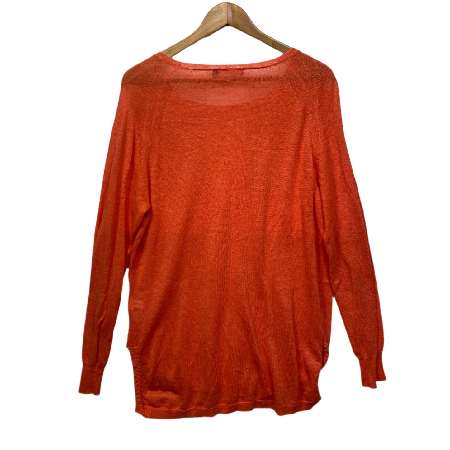 Glassons Knit Top Size 14 Large Orange Lightweight