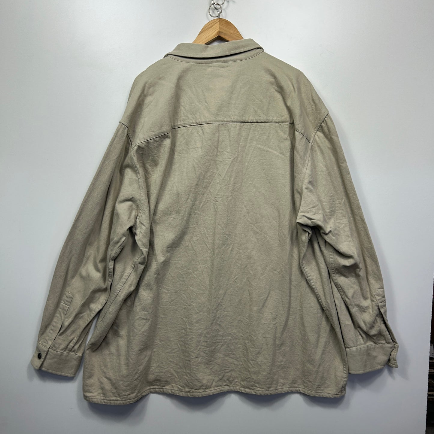 Johnny Bigg Shirt Size 5XL Khaki Long Sleeve