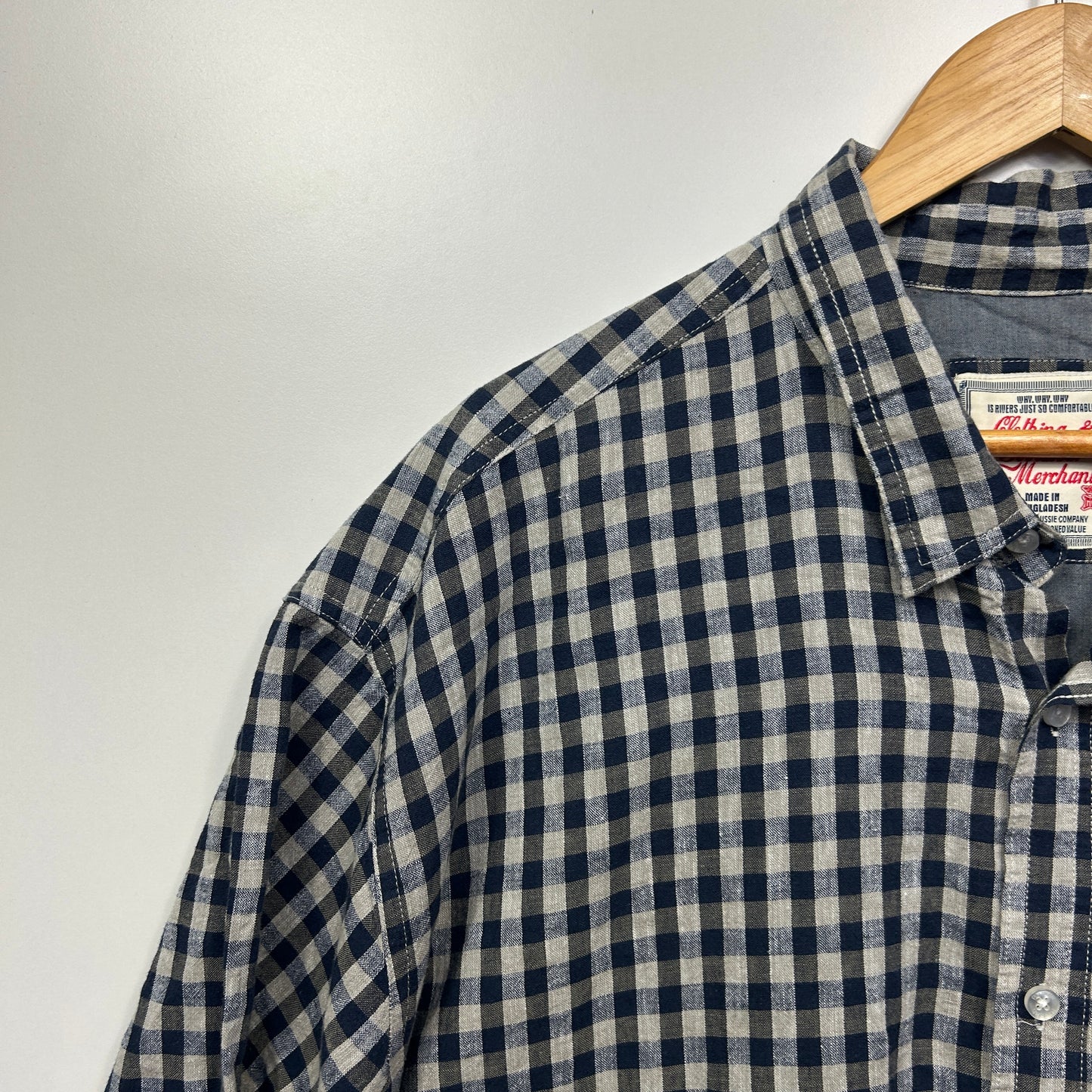 Rivers Shirt Size 4XL Short Sleeve Check