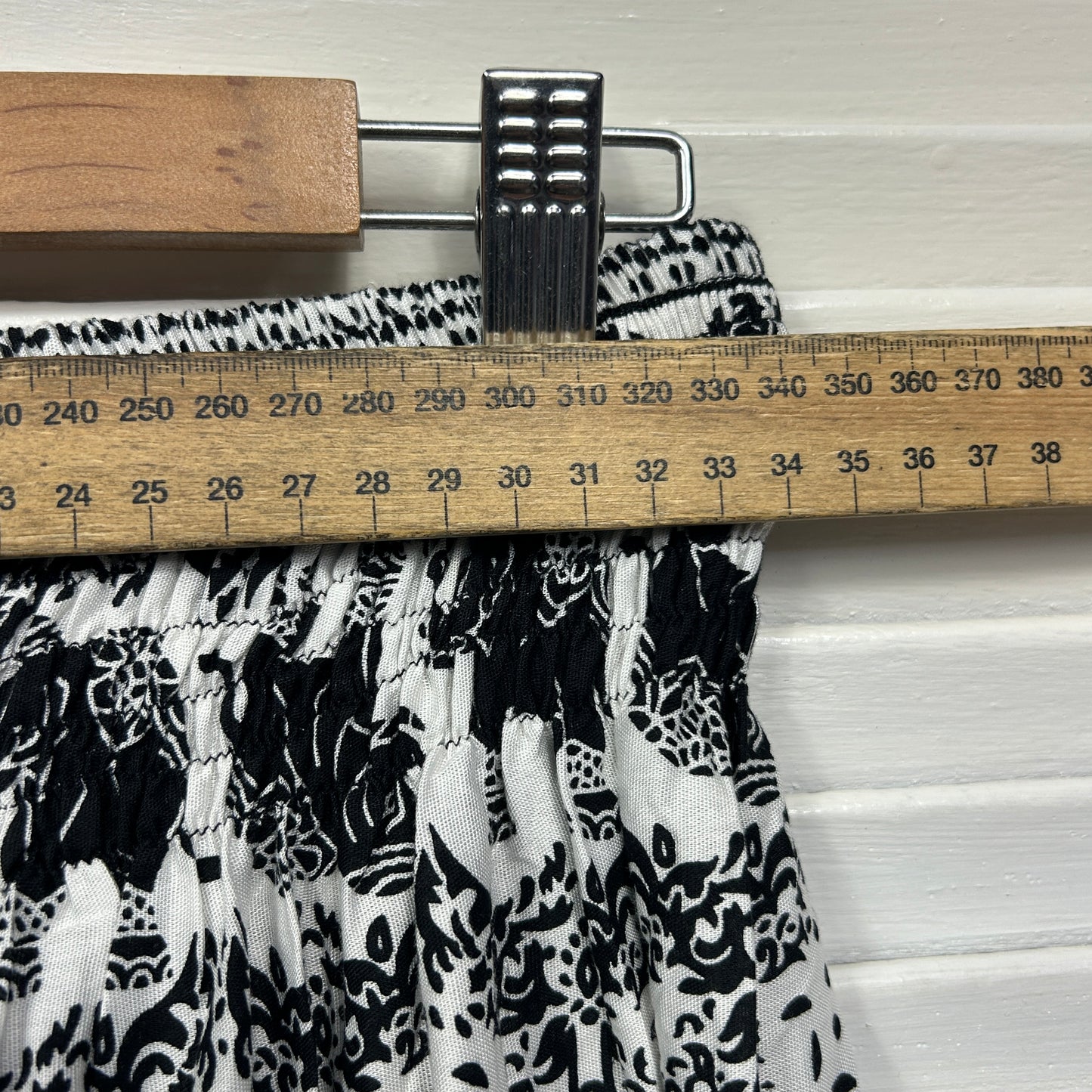 Boho Harem Pants Size 16 18 Black White Elastic Ankle