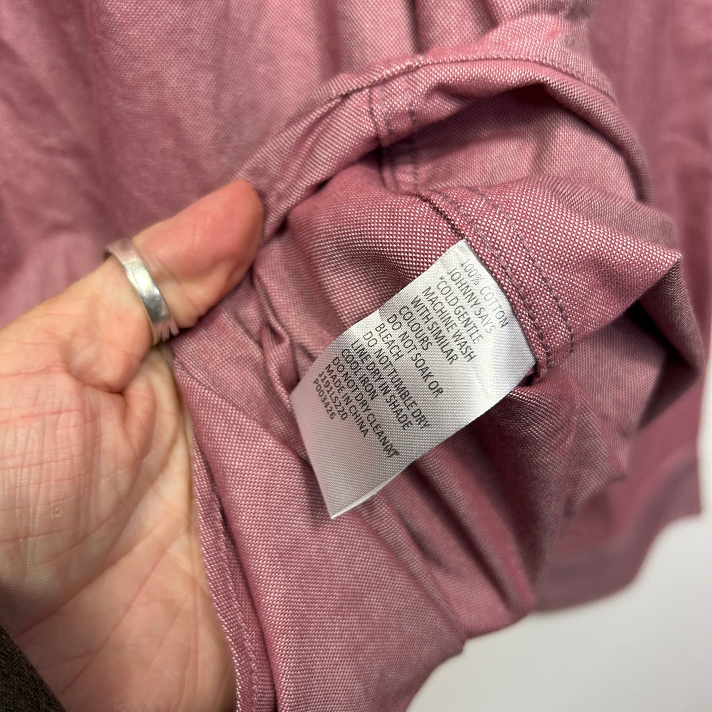 Johnny Bigg Shirt Size 3XL Pink Long Sleeve