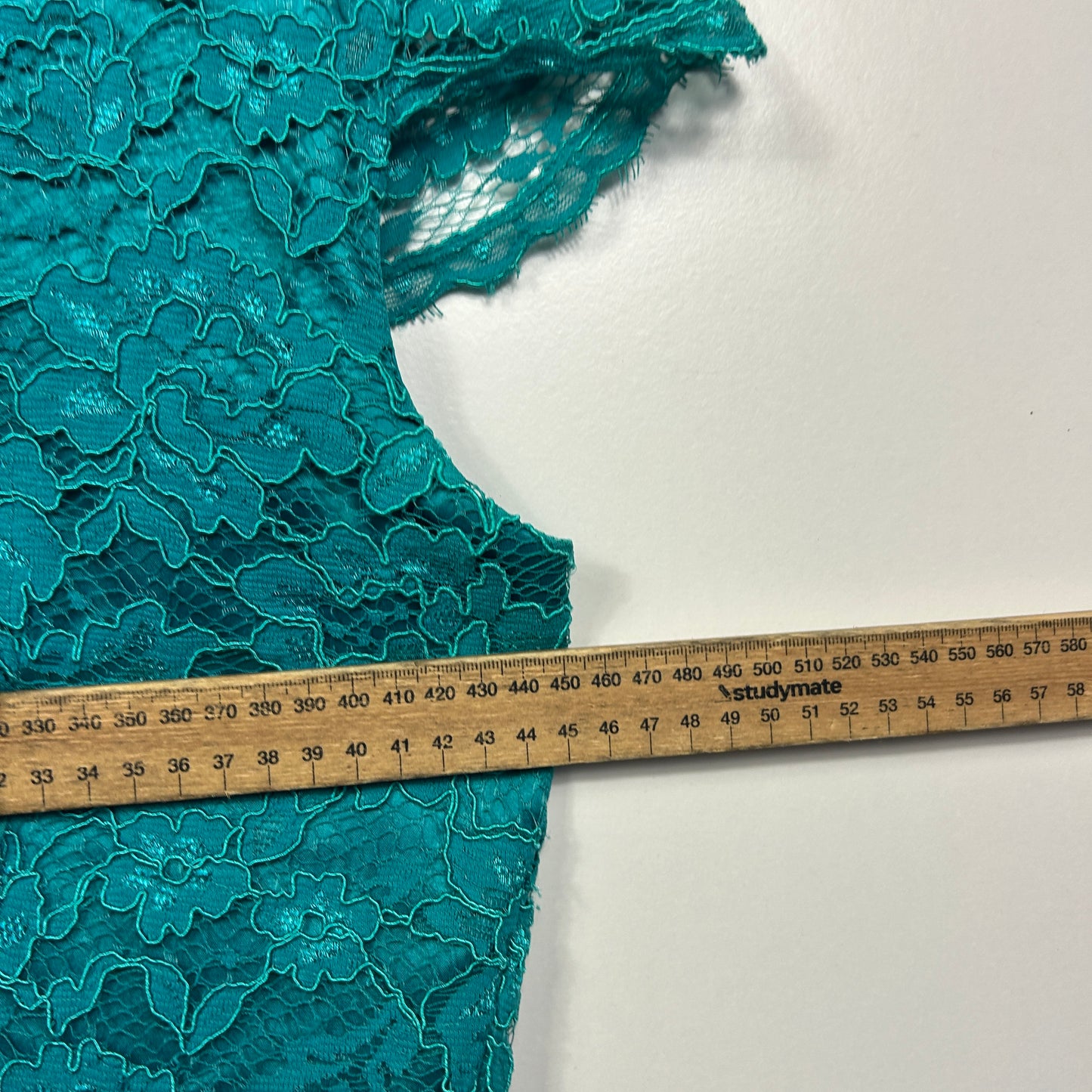 Review Teal Lace Cocktail Dress - Size 16