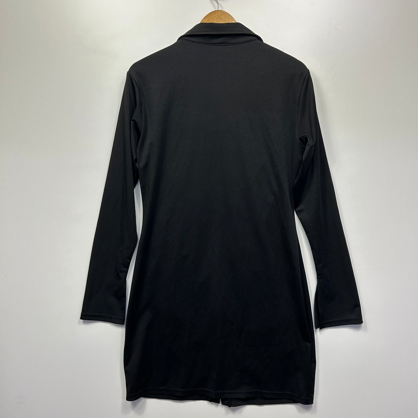 Shein Dress Size 14 16 1XL Black Long Sleeve Button Up