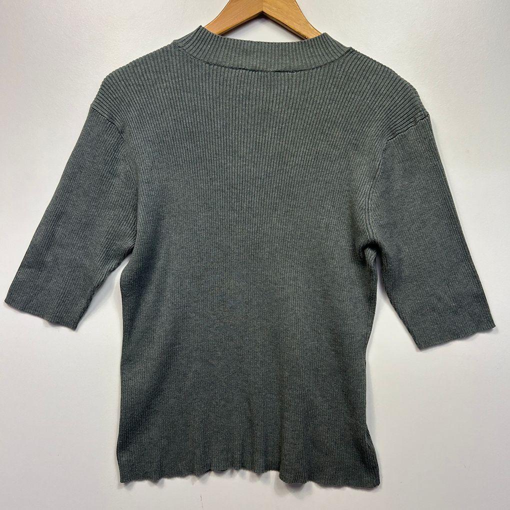 Khoko Smart Grey Knit Top - Size 18