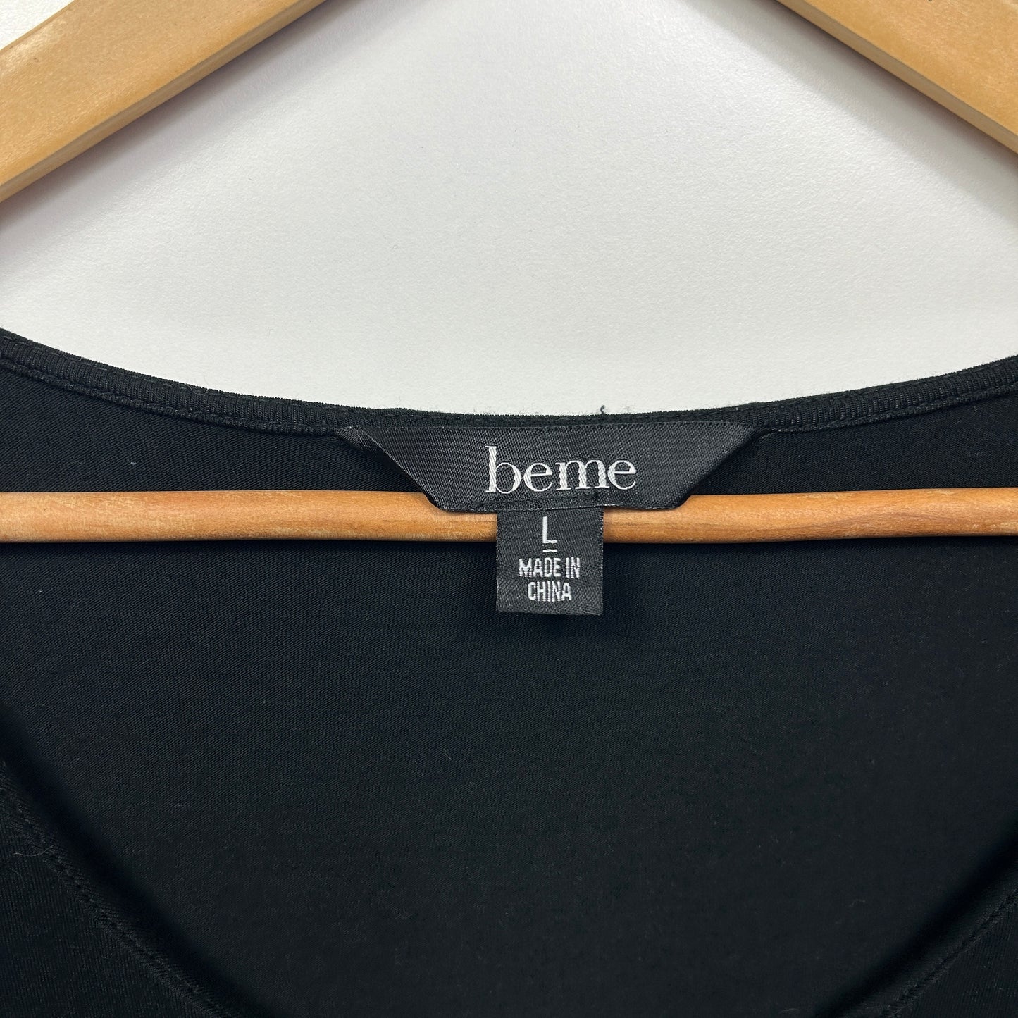beme Tunic Top Size 20 Large Plus Black Short Sleeve