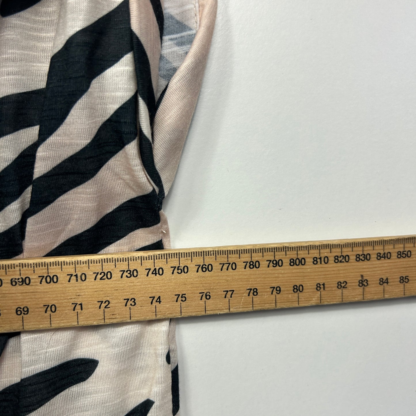 Beme July Beige and Black Zebra Print Top - Size 24