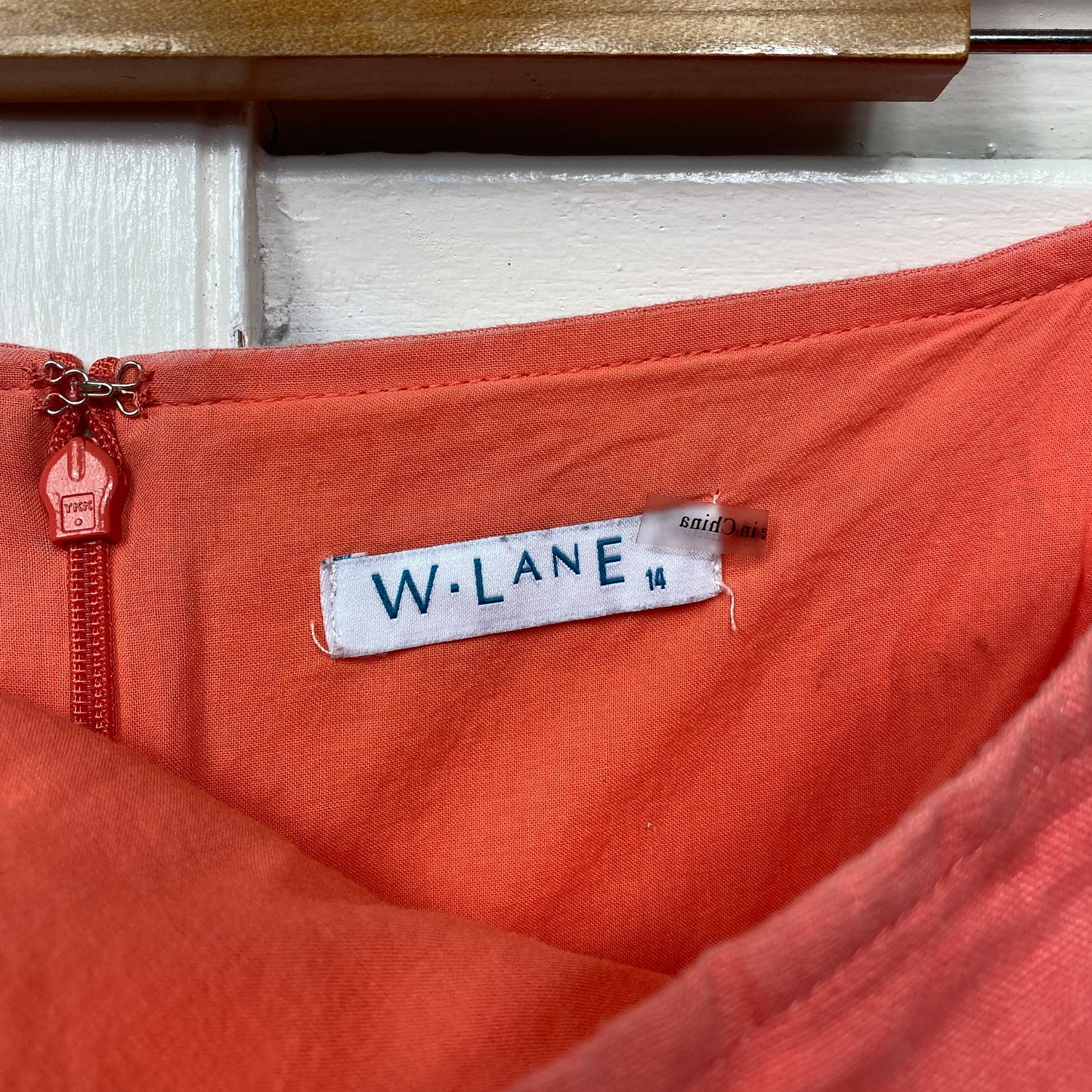 W Lane Skirt Size 14 Peach Pencil Knee Length Pockets