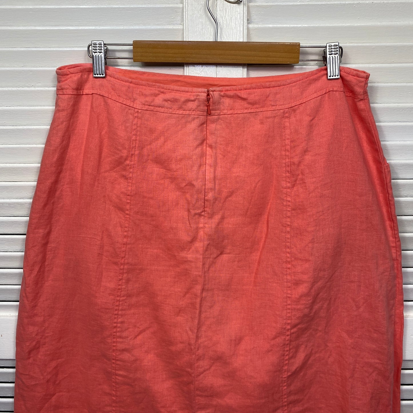 W Lane Skirt Size 14 Peach Pencil Knee Length Pockets