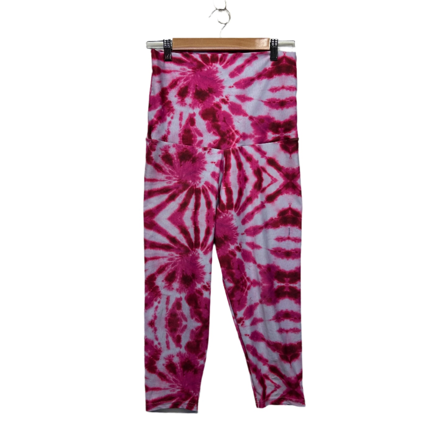Exoticathletica Leggings Size Large 14 Pink Tie Dye Activewear