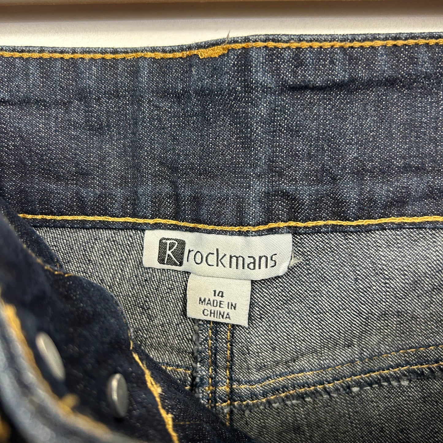 Rockmans Denim Shorts Size 14 Dark Wash