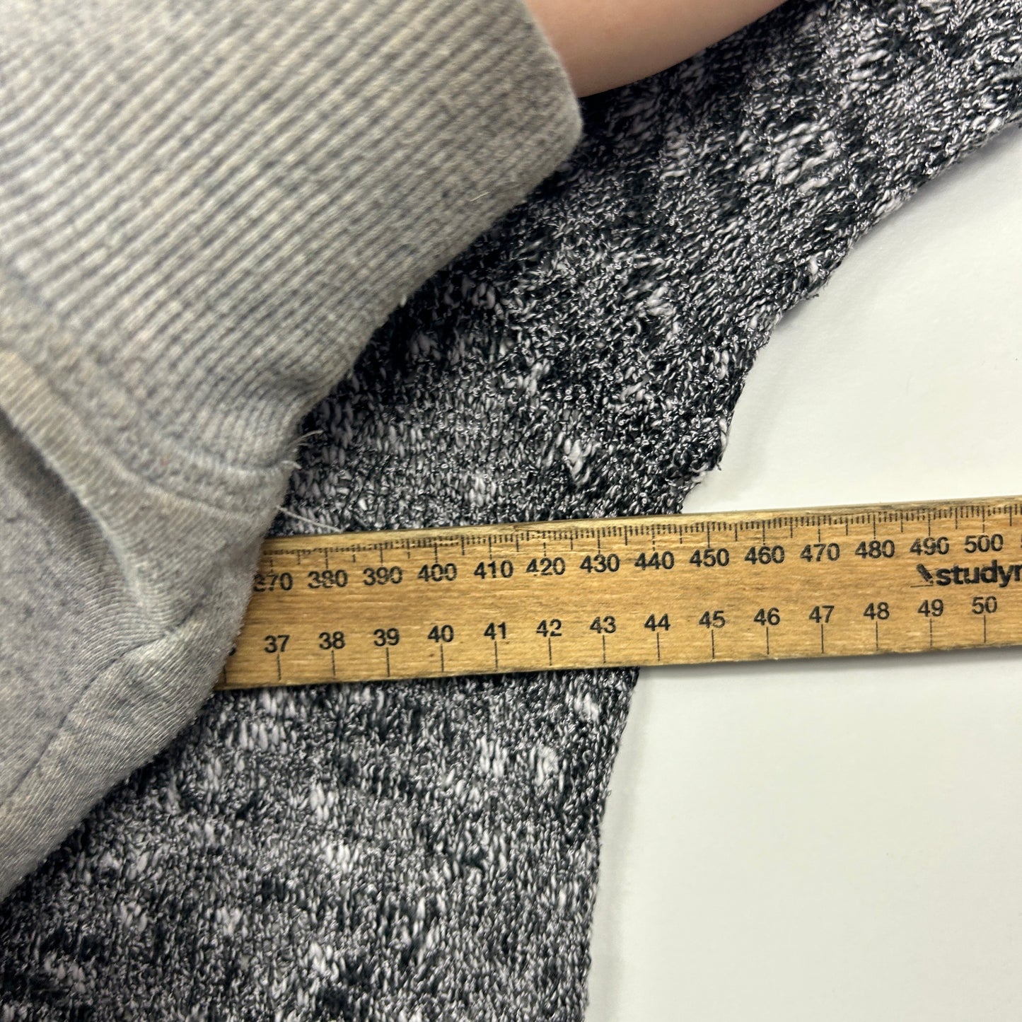 Taking Shape Black Mesh Knit Sheer Asymmetric Tunic - Size 14/XS