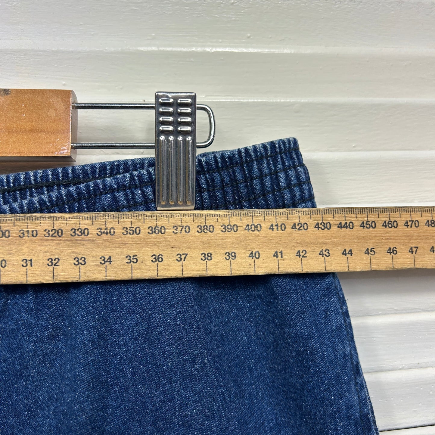 Black Pepper Denim Pants Size 16 Blue Elastic Waist Pockets