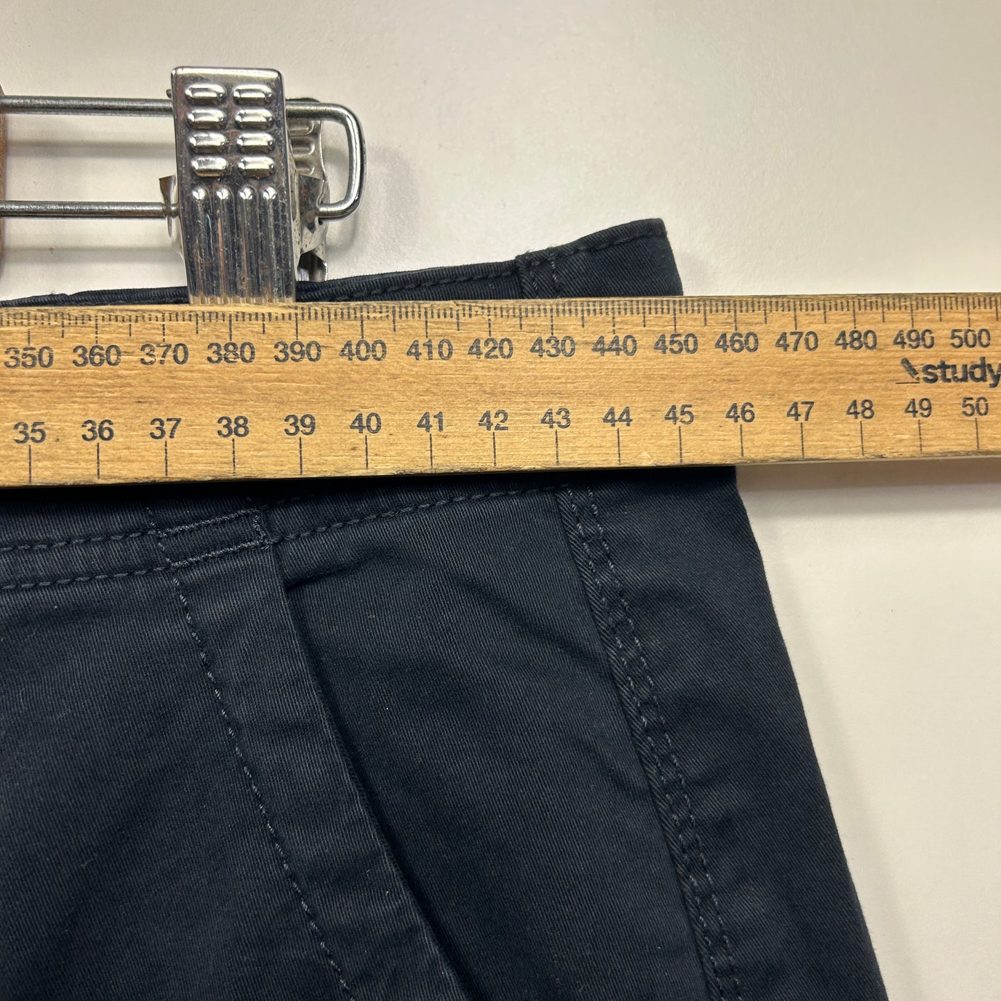 Just Jeans Shorts Size 14 Black Pockets Chino Bermuda Mid Rise Mid Length