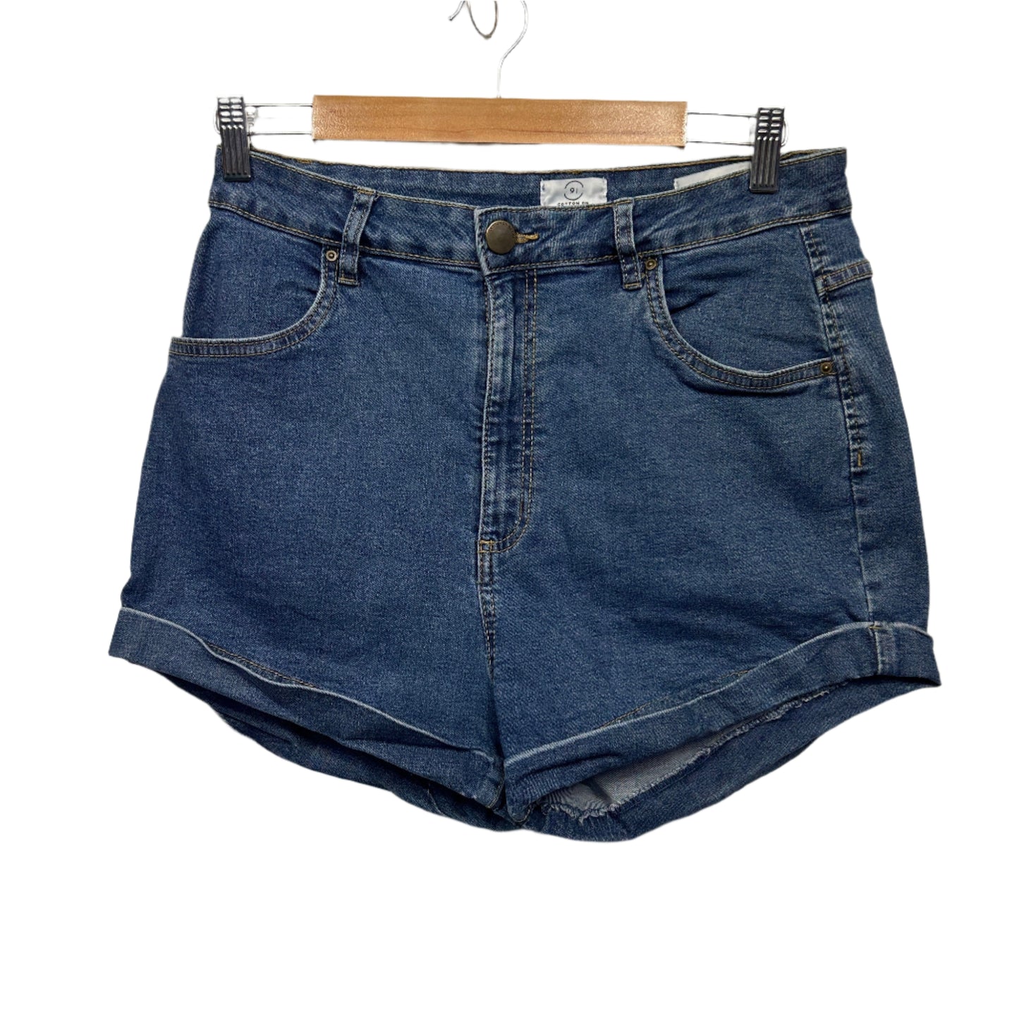 Cotton On Shorts Size 14 Blue High Classic Pockets