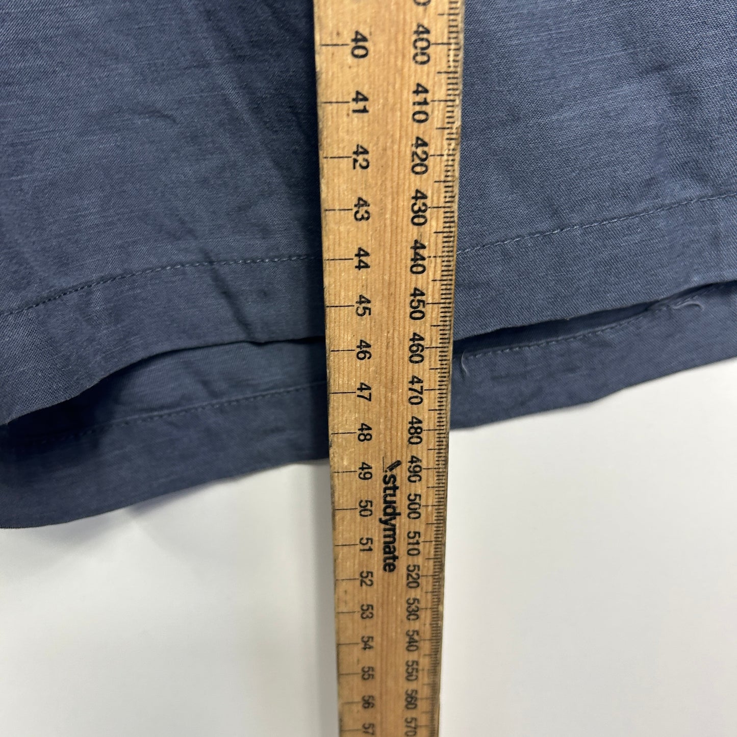 Preview Linen Blend Shorts Size 16 Blue Pockets