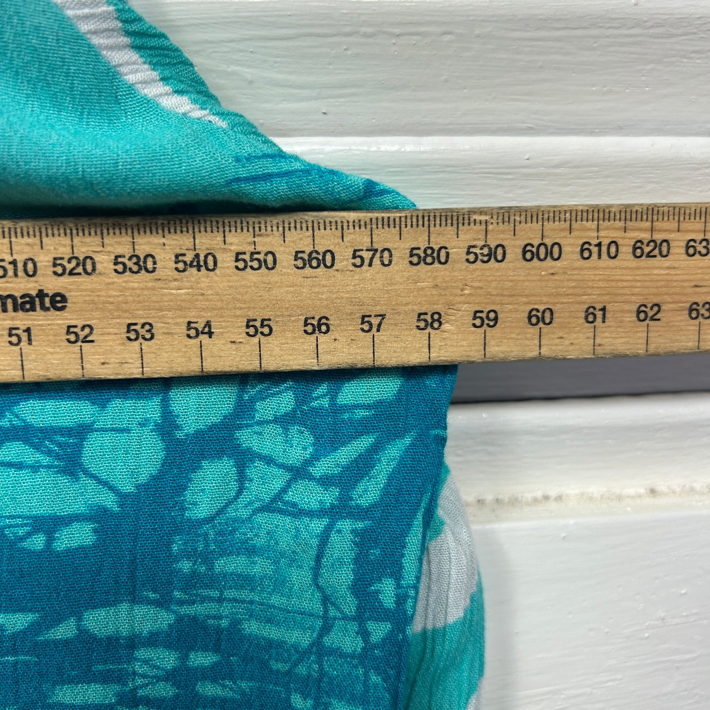 Sea of Love Top Size 14 Aqua Short Sleeve Rayon