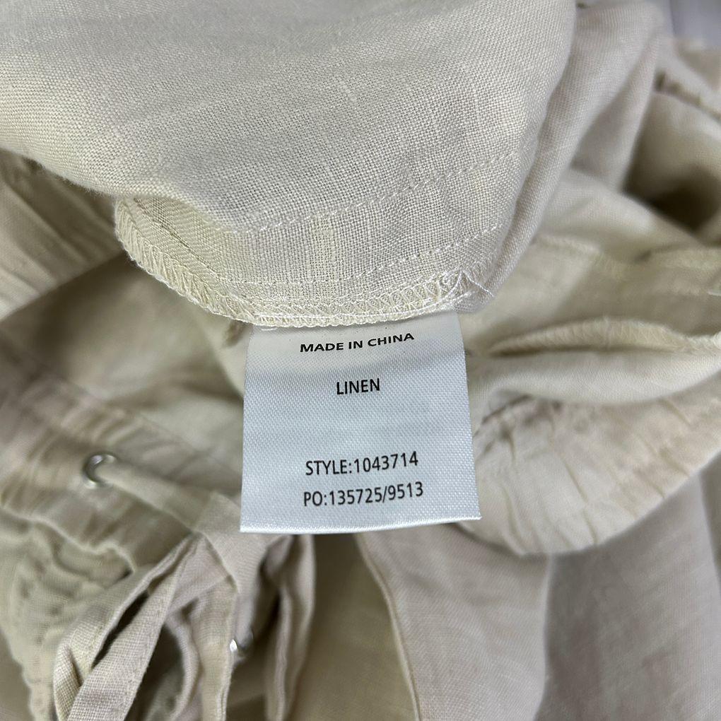 W.Lane Beige Linen Pants - Size 16
