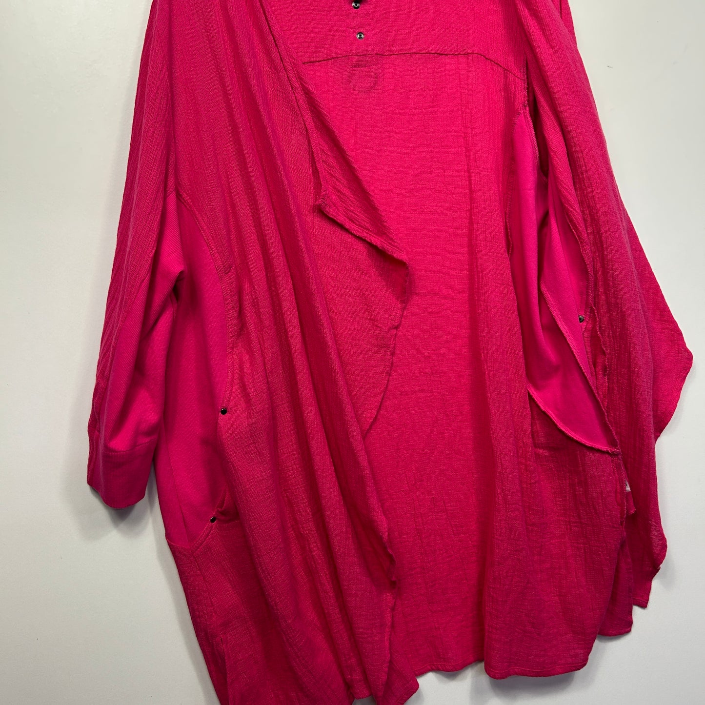 Taking Shape Hot Pink Long Sleeve Tunic Top - Size 22