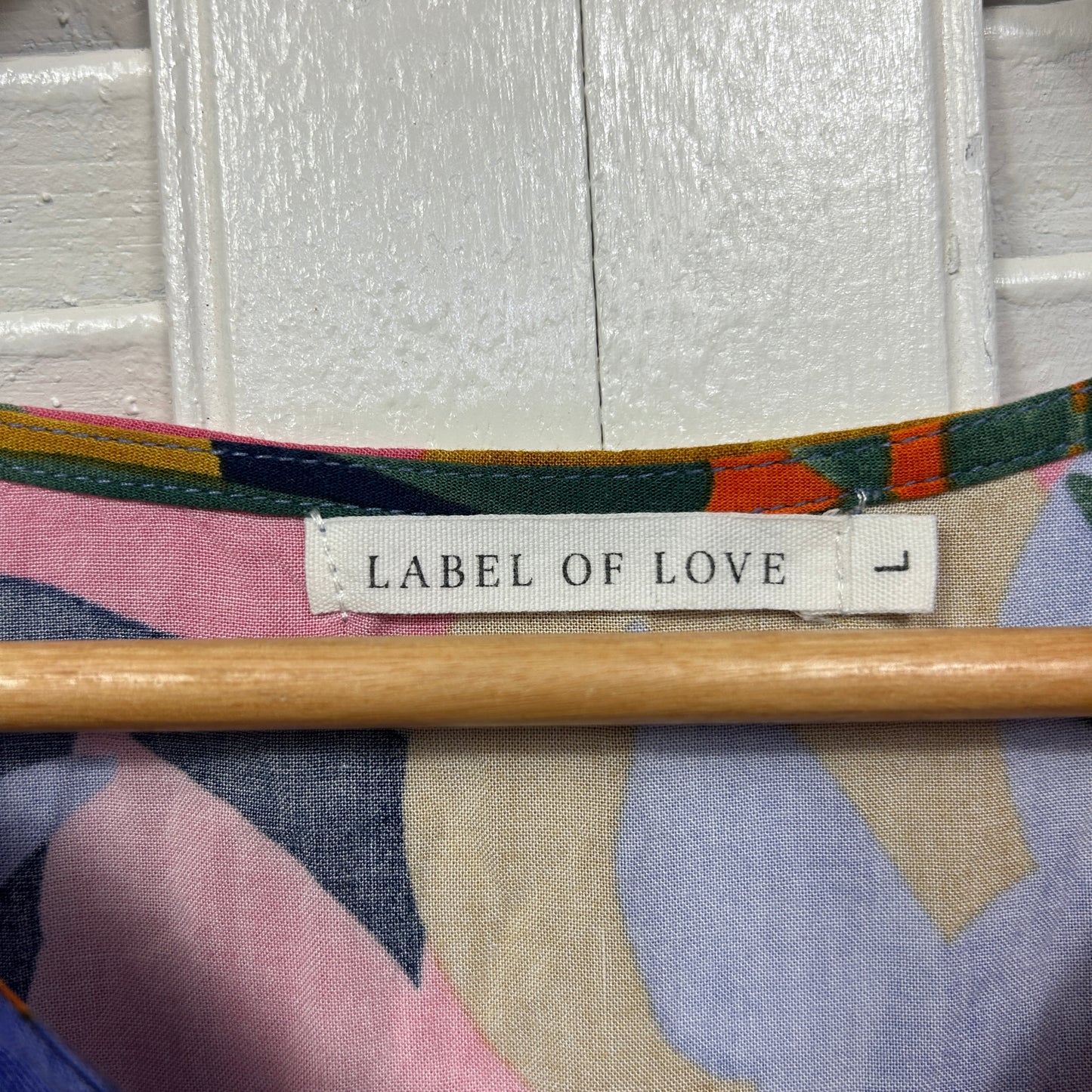 Label of Love Top Size Large 14 Floral Multicoloured Hi Low Rayon