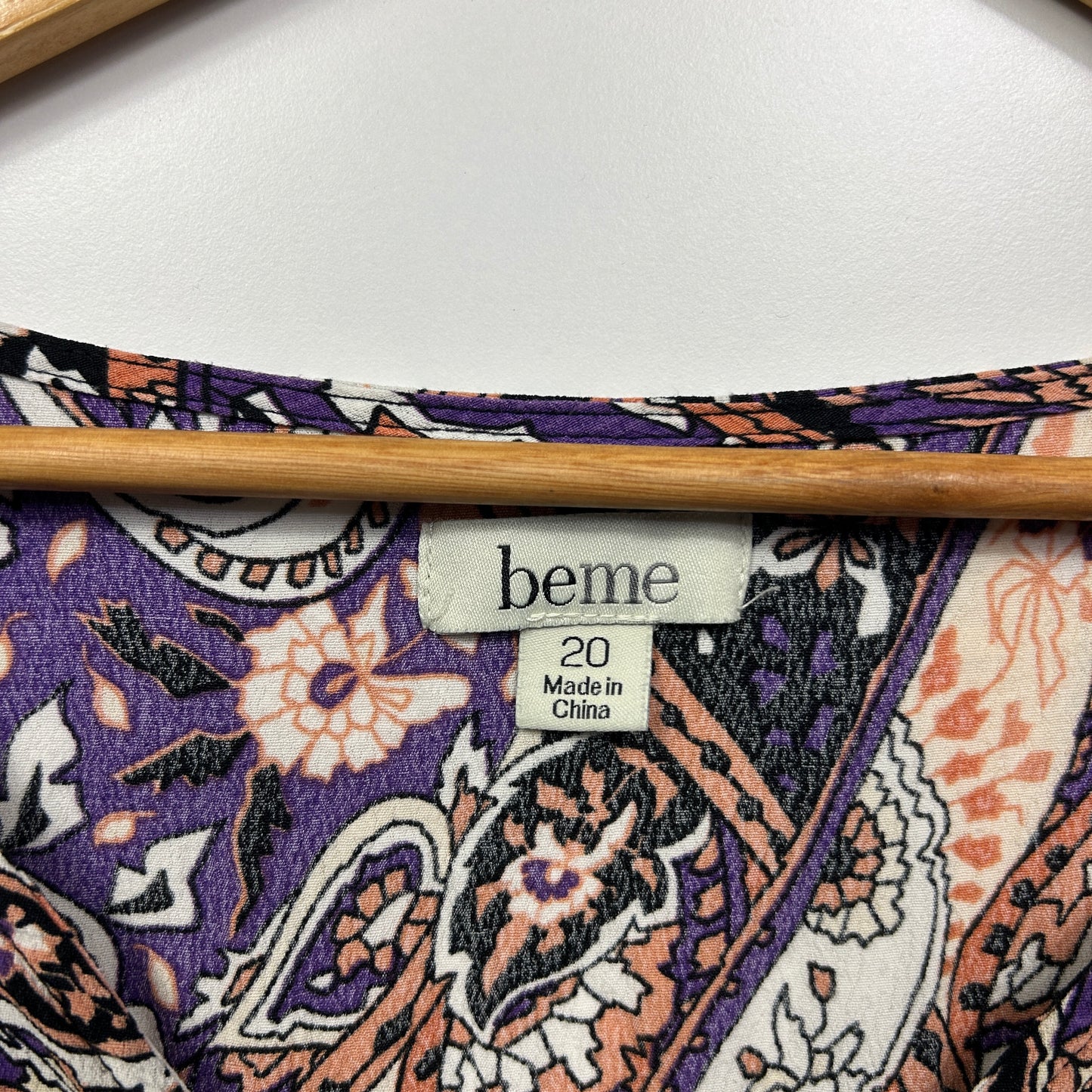 beme Maxi Dress Size 20 Multicoloured Short Sleeve Paisley Print Viscose
