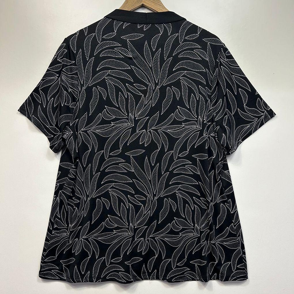 Millers Black and White Print Top - Size 20