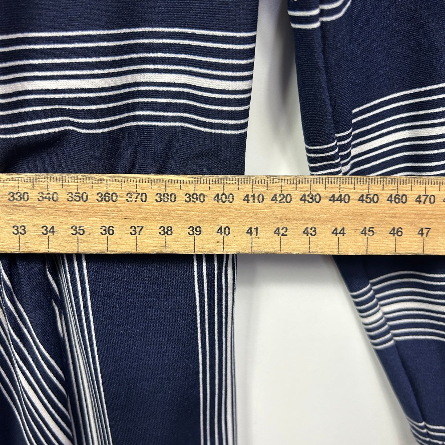 Autograph Dress Size 14 Navy White Striped Long Sleeve