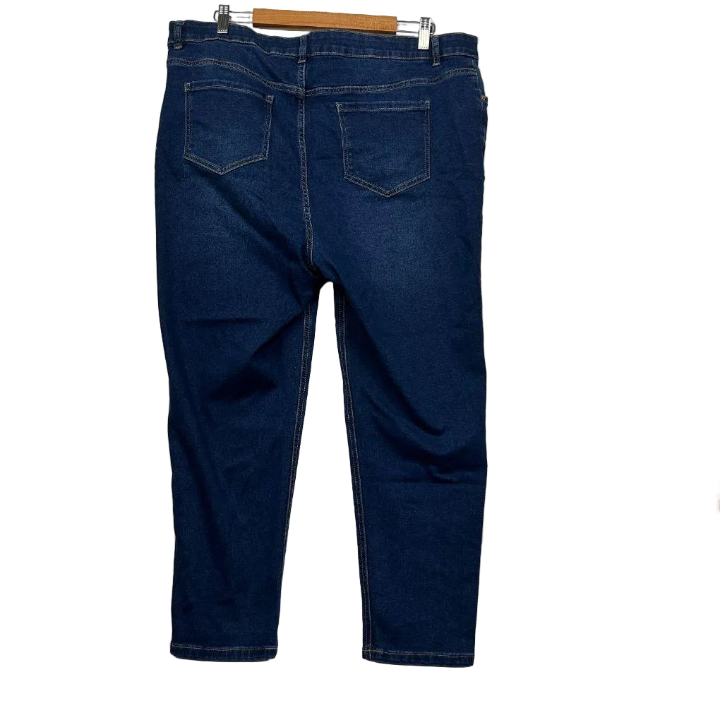 beme Blue Cotton Jeans - Size 18