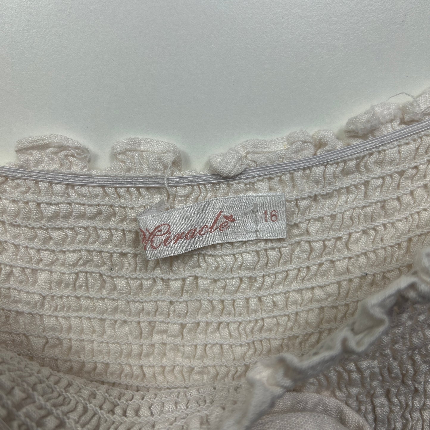Miracle Dress Size 16 Cream Short Sleeve Linen Blend