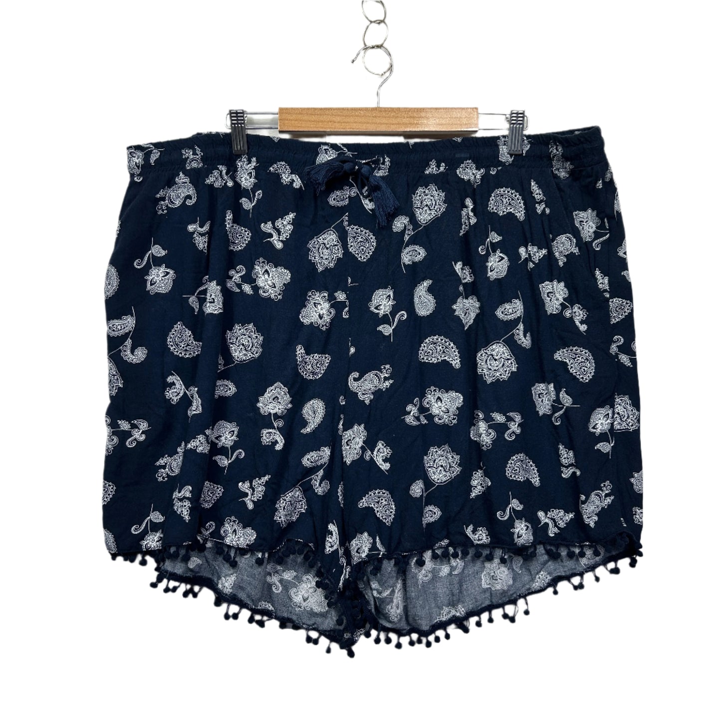 Autograph Shorts Size 24 Blue Paisley Print Pockets