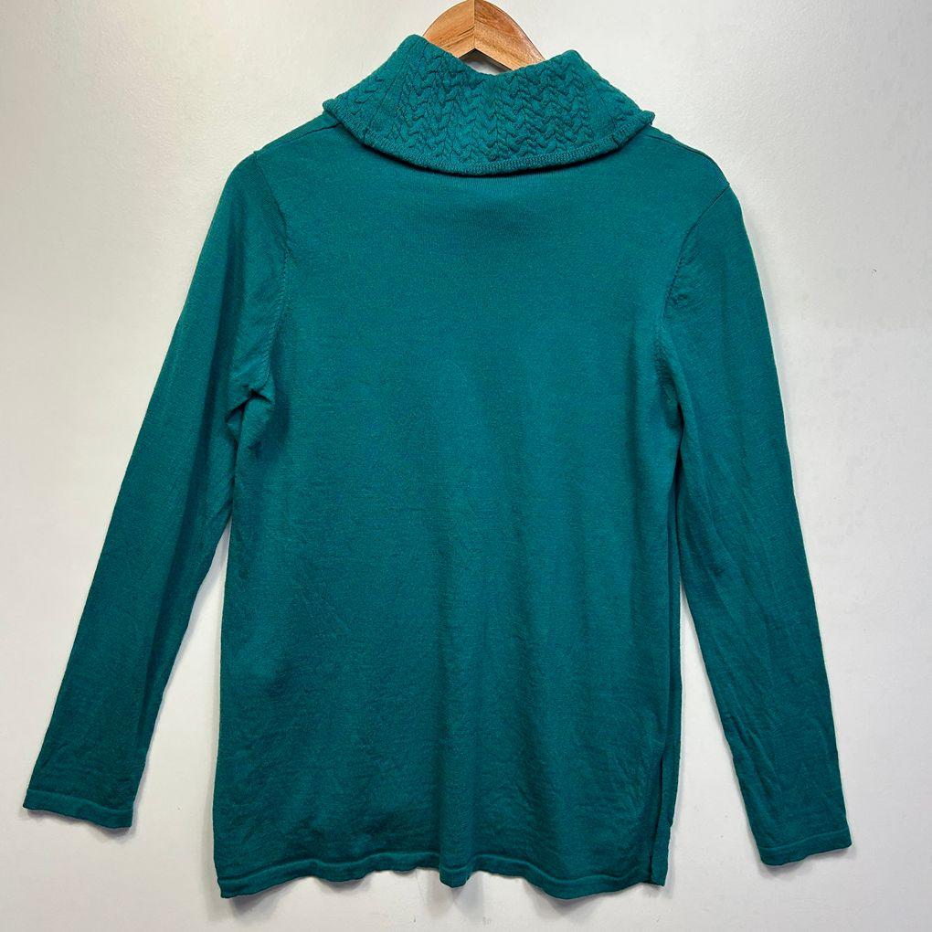 Blue Illusion Teal Jumper - Size L