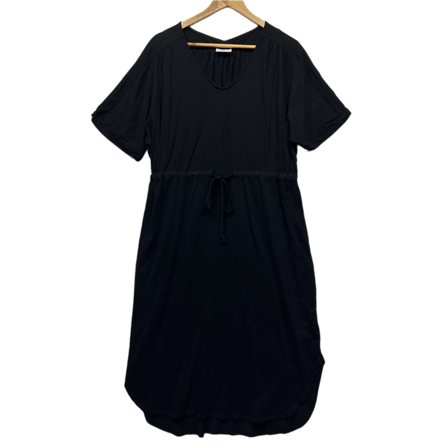Sussan Dress Size 16 XL Black Short Sleeve 100% Cotton