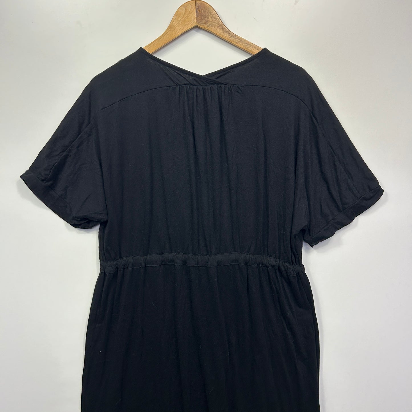 Sussan Dress Size 16 XL Black Short Sleeve 100% Cotton