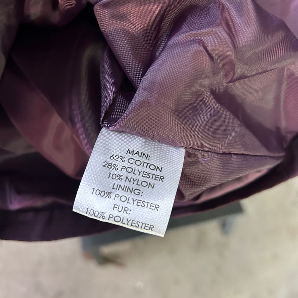 Autograph Purple Cotton Parka Jacket - Size 20
