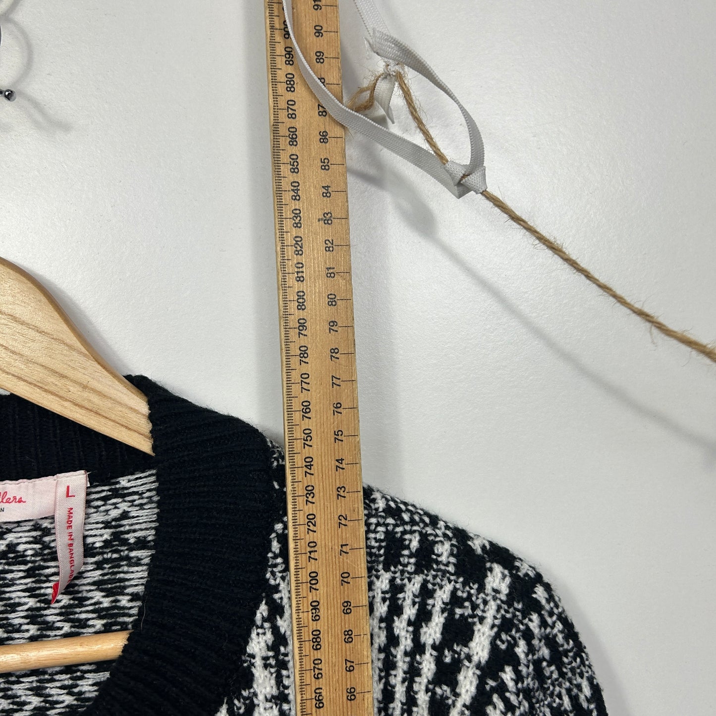 Millers Woman Black White Knit Cardigan Jumper - Size L