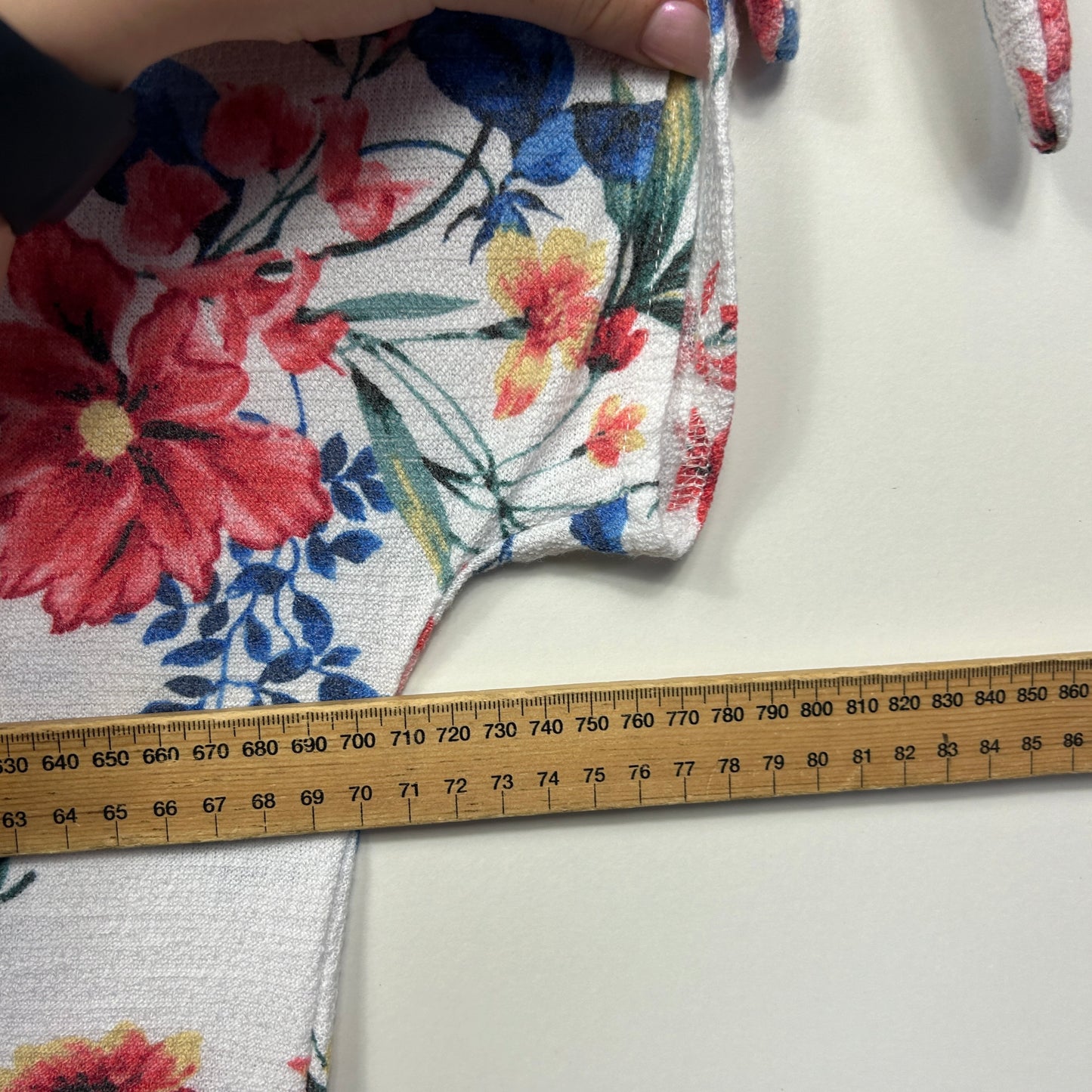 Autograph White Floral Print Tunic Top - Size 24