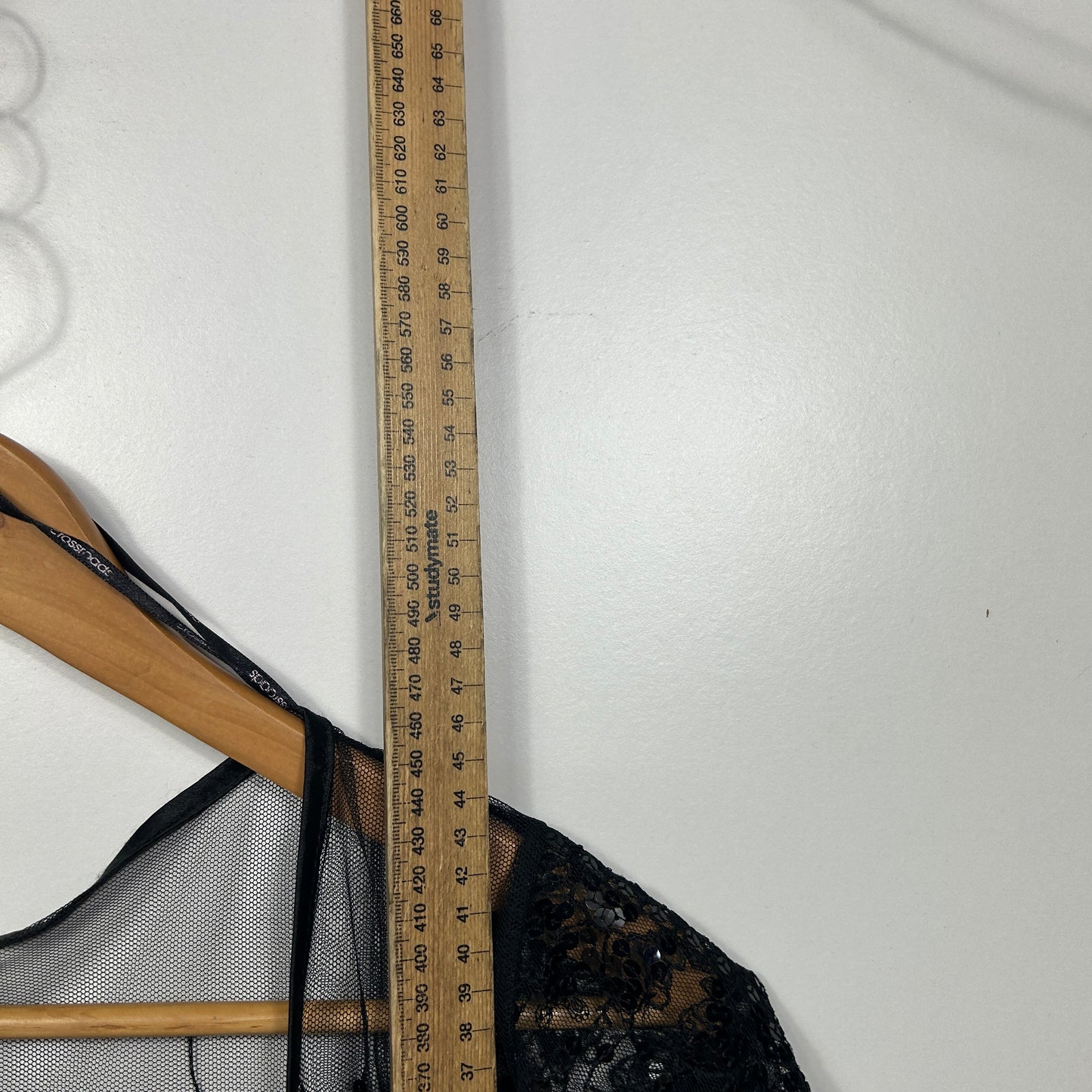 Crossroads Black Sequin Mesh Shrug Top - Size L