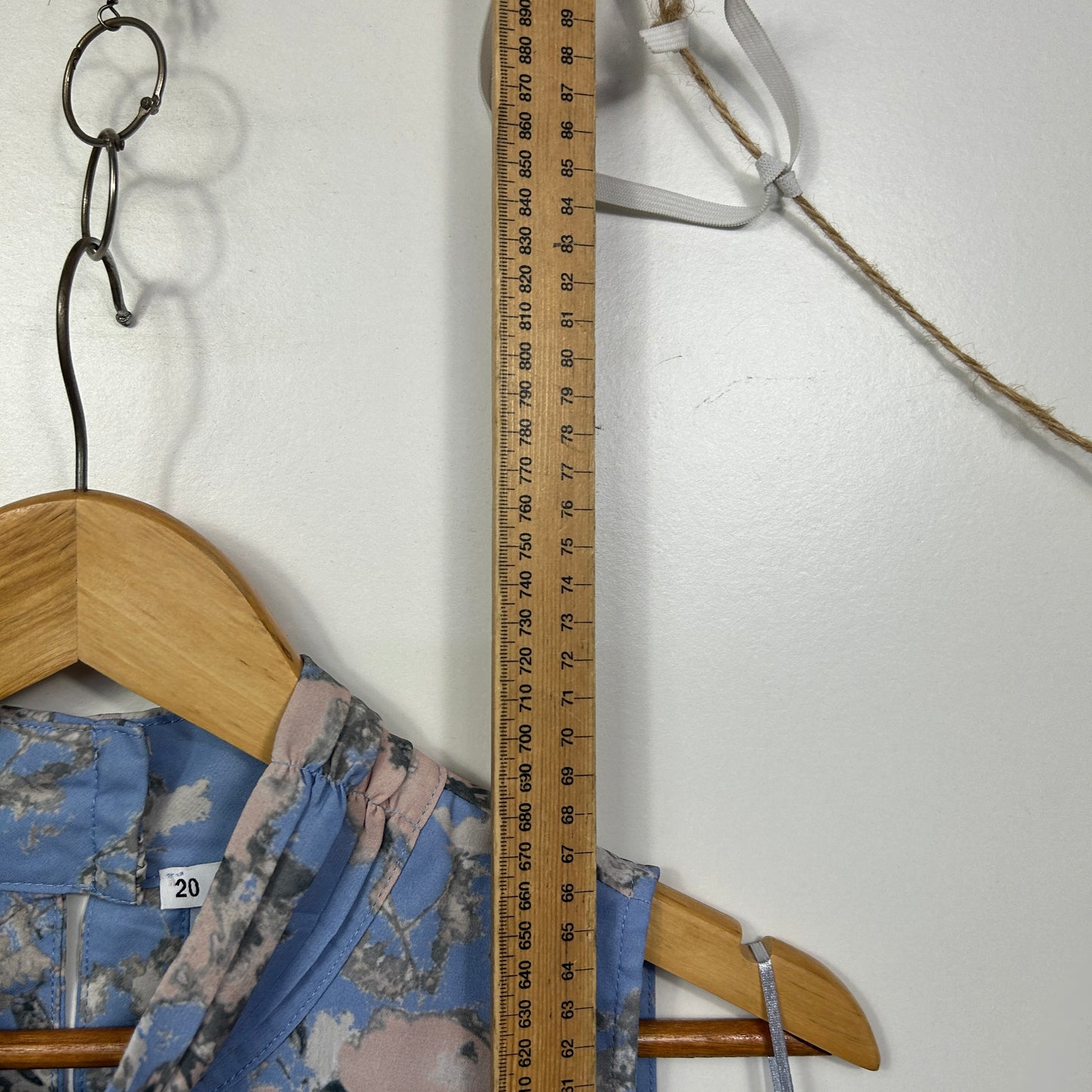 Blue Floral High Neck Sleeveless Top - 20