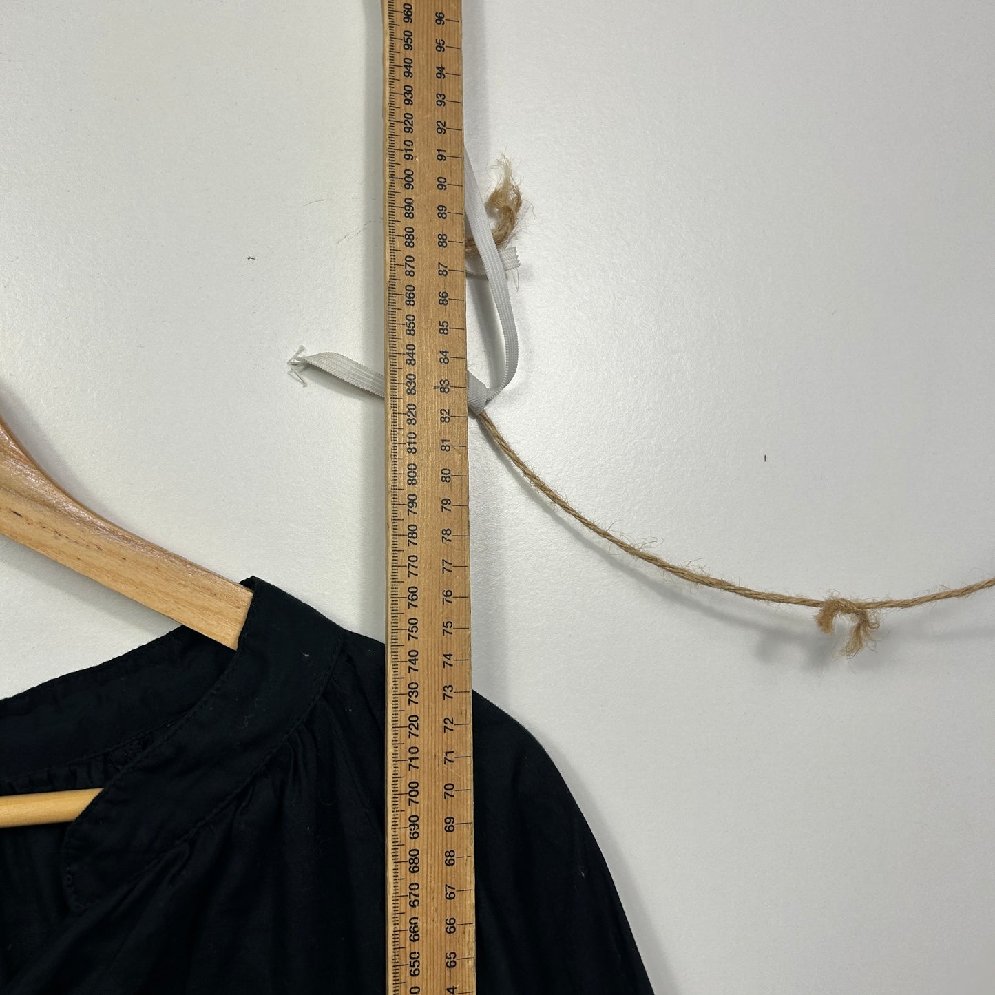 Adrift Oversized Black Smock Tunic Top - Size 2XL