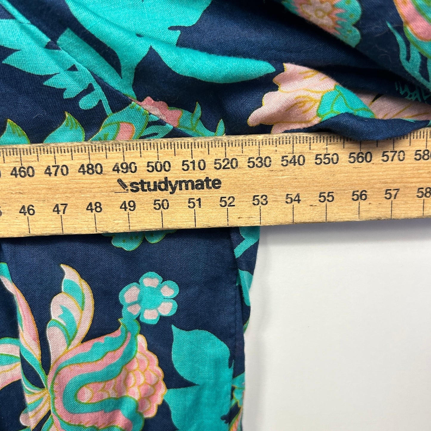 Coconinya Dress Size Large Floral Short Sleeve Teal Aqua