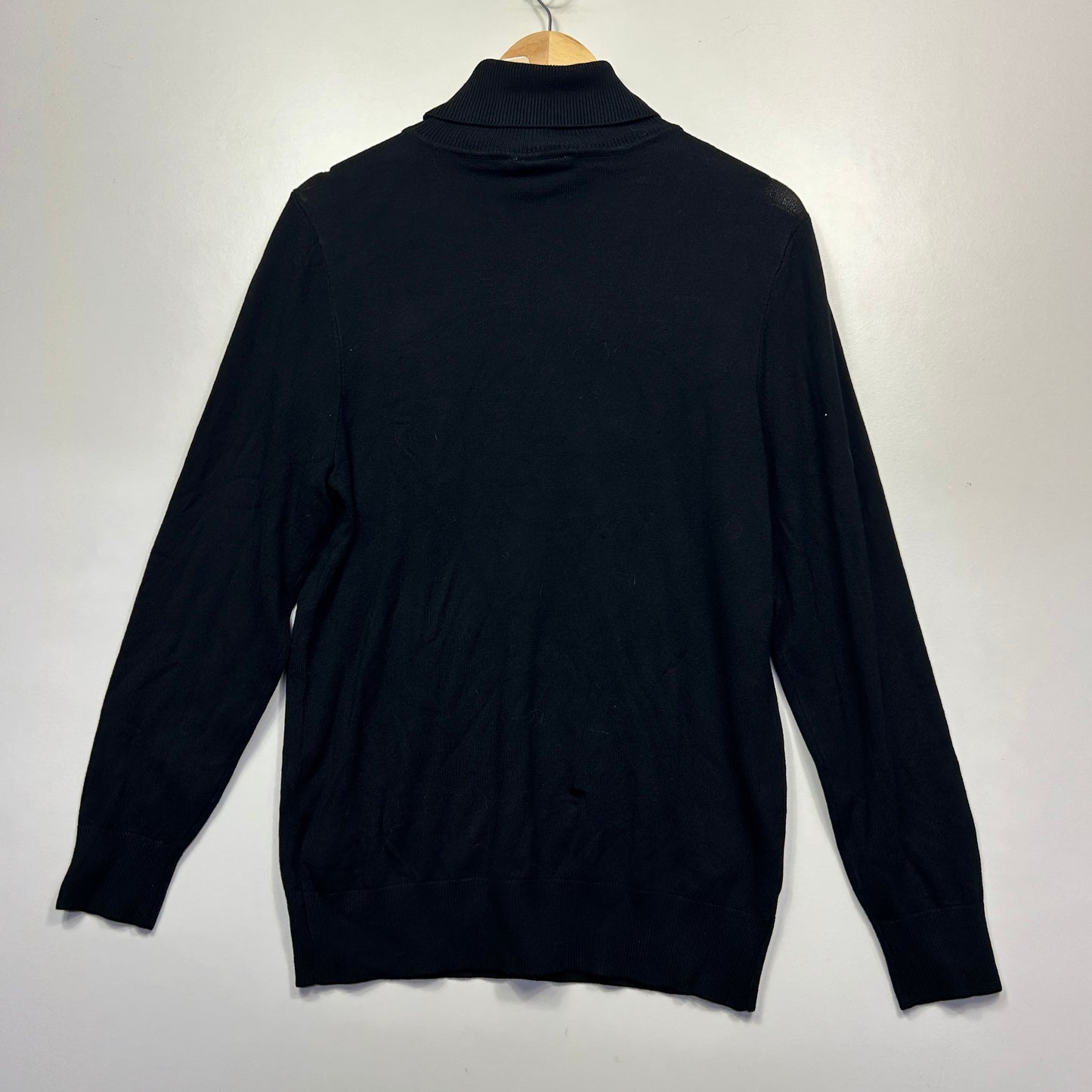 Millers Black Roll Neck Jumper - Size XL