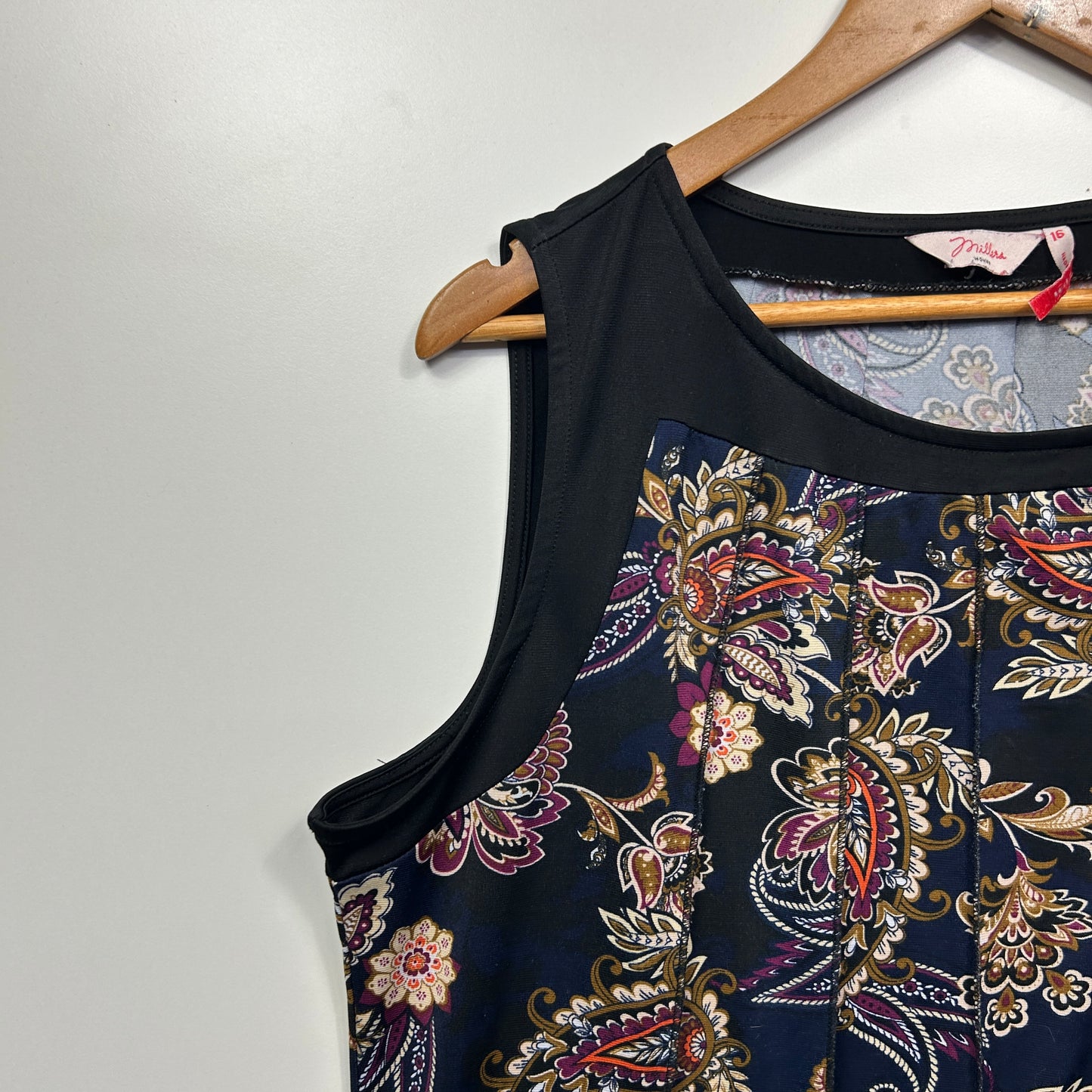 Millers Dress Size 16 Sleeveless Paisley Print