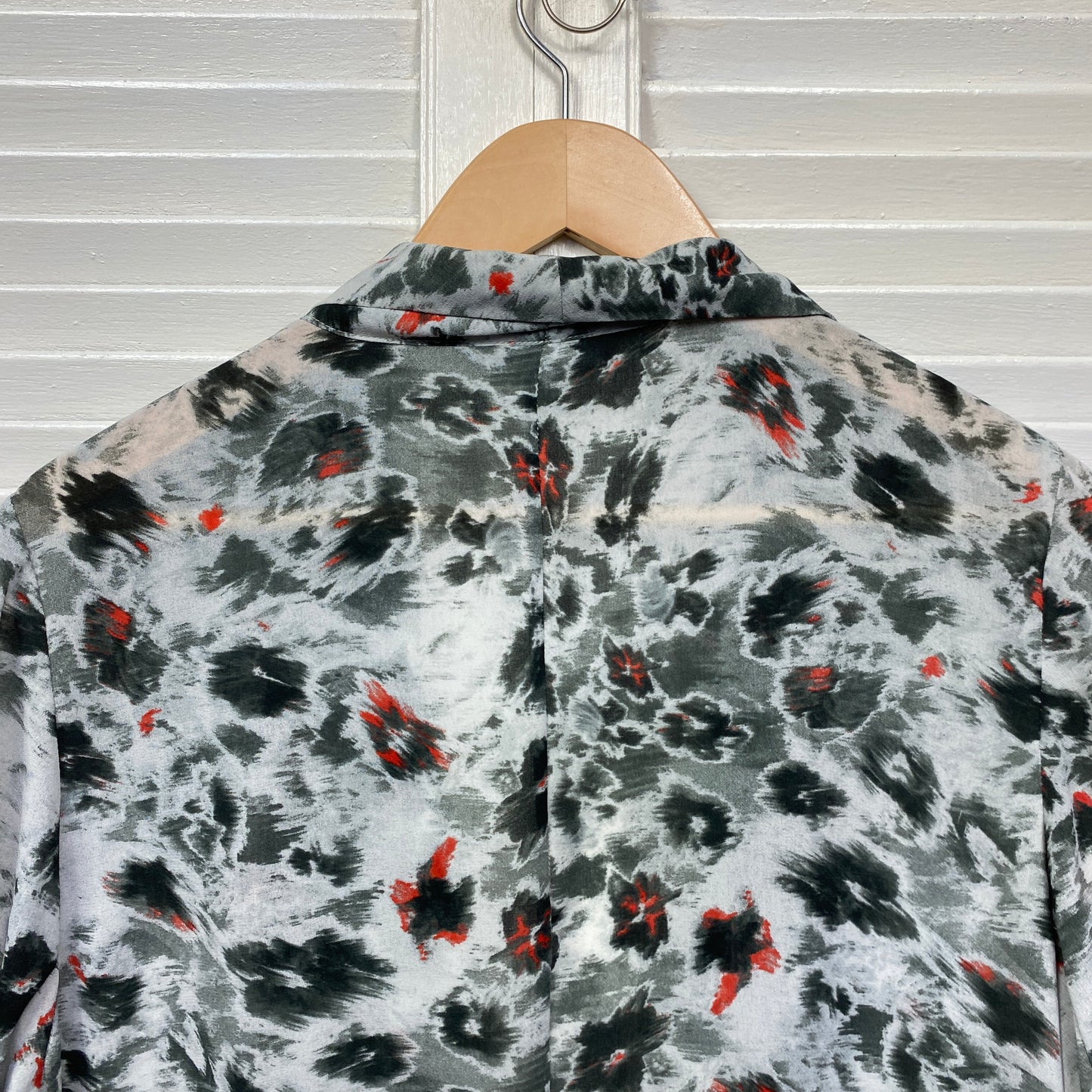 Yarra Trail Top Size 14 Open Front Multicoloured Long Sleeve