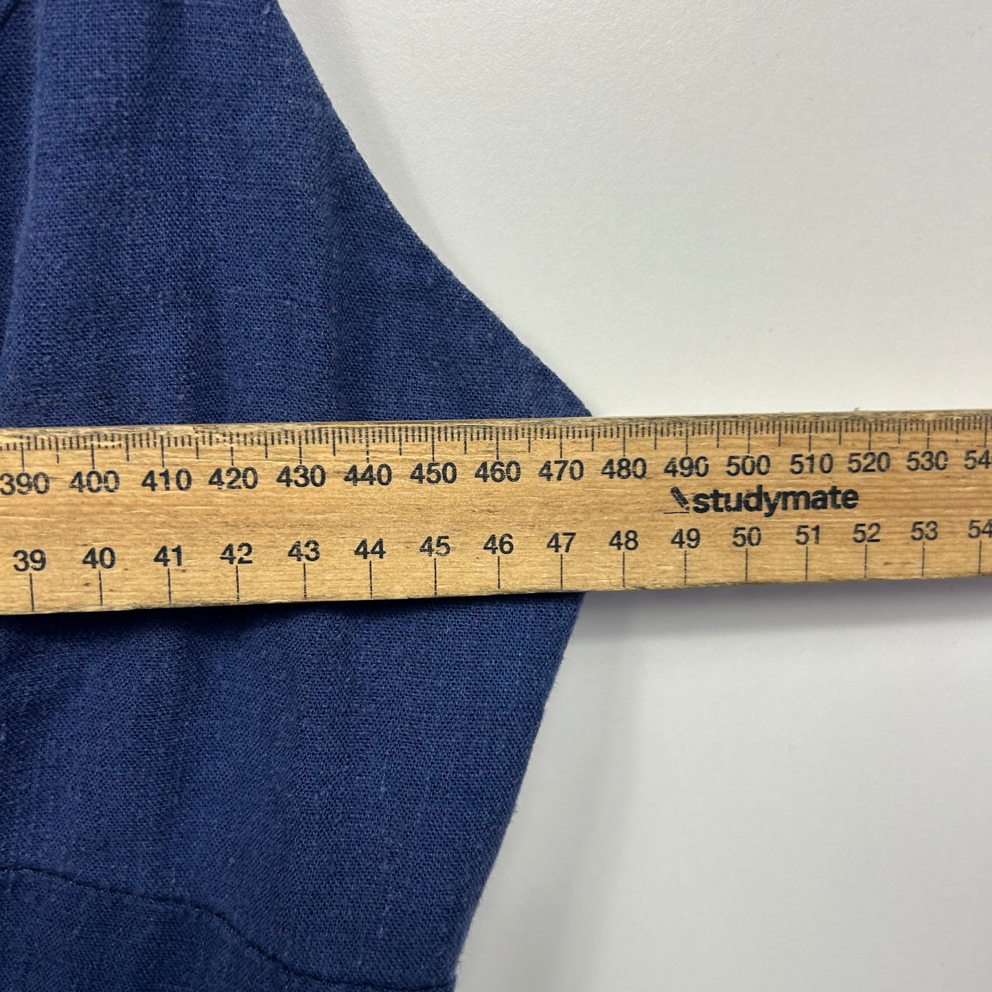 Sunny Girl Linen Maxi Dress Size 14 Blue Sleeveless Pockets