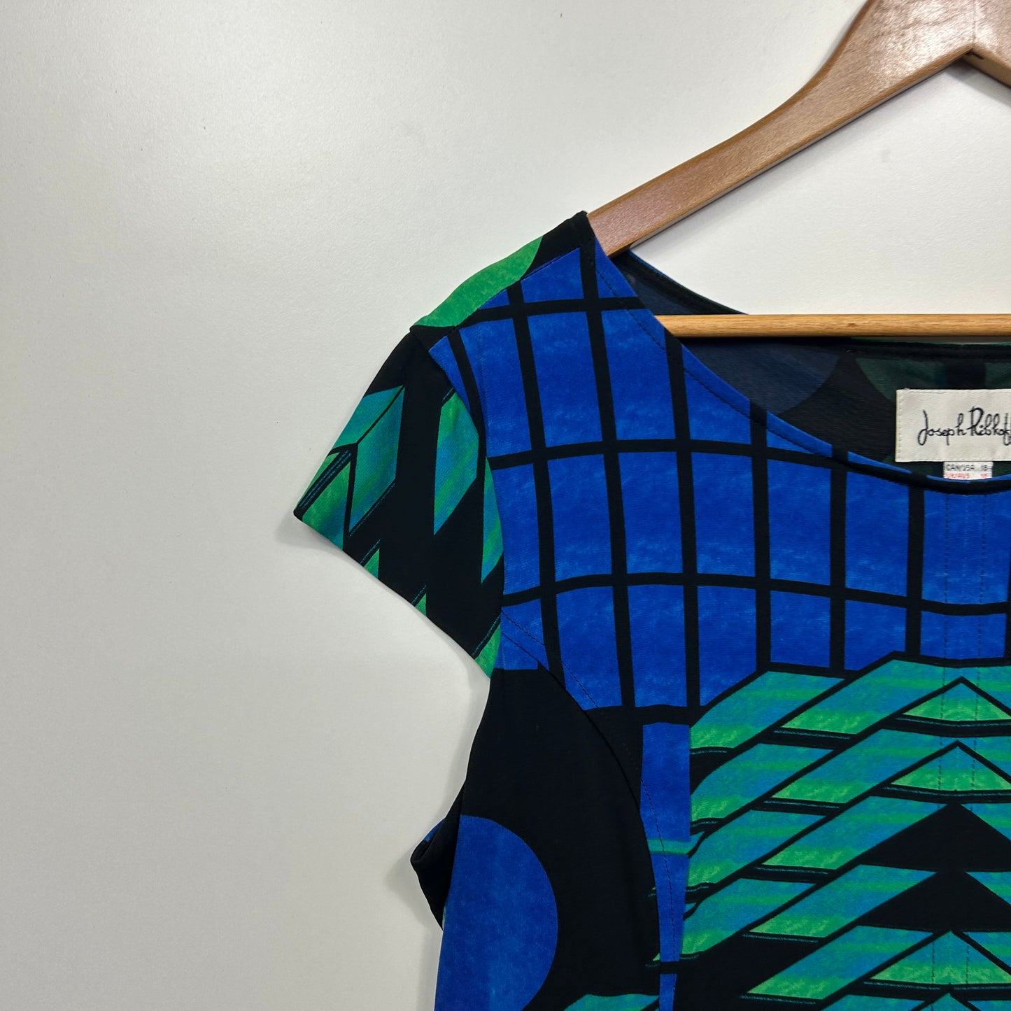 Jospeh Ribkoff Dress Size 16 18 Short Cap Sleeve Multicoloured