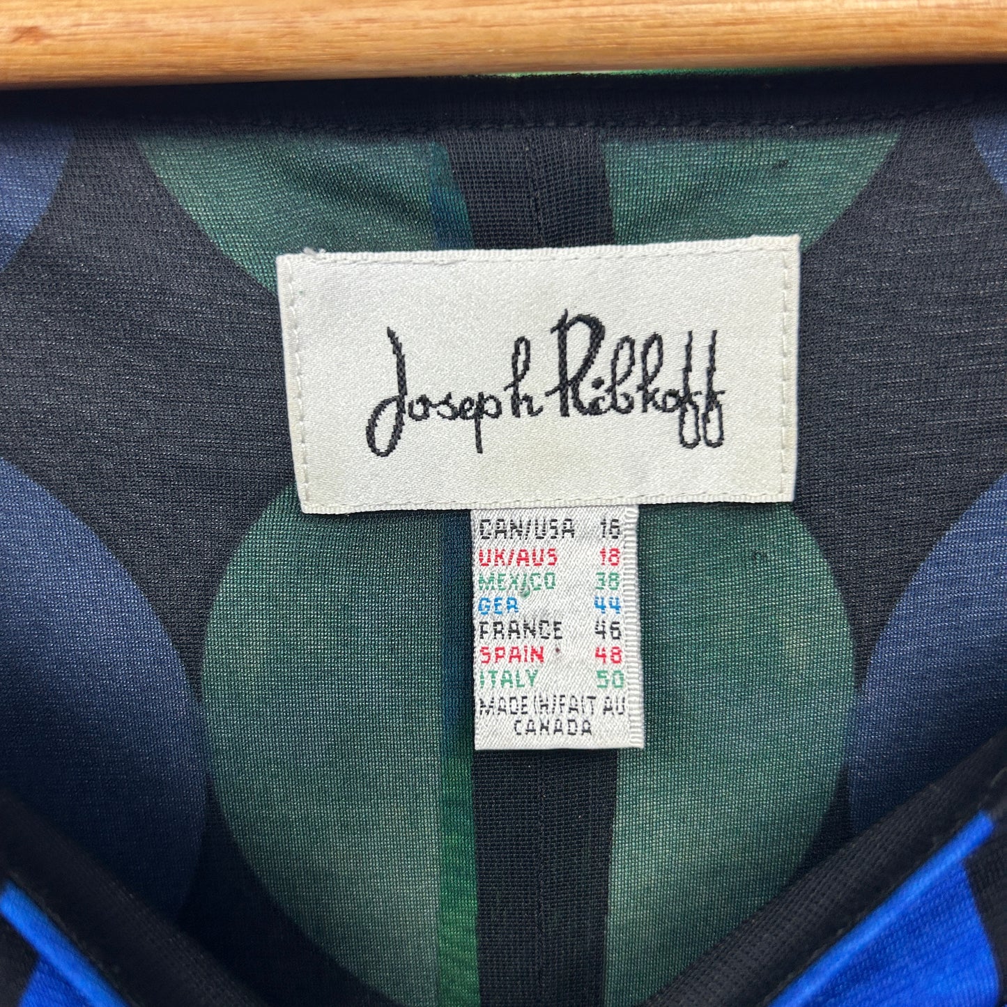 Jospeh Ribkoff Dress Size 16 18 Short Cap Sleeve Multicoloured