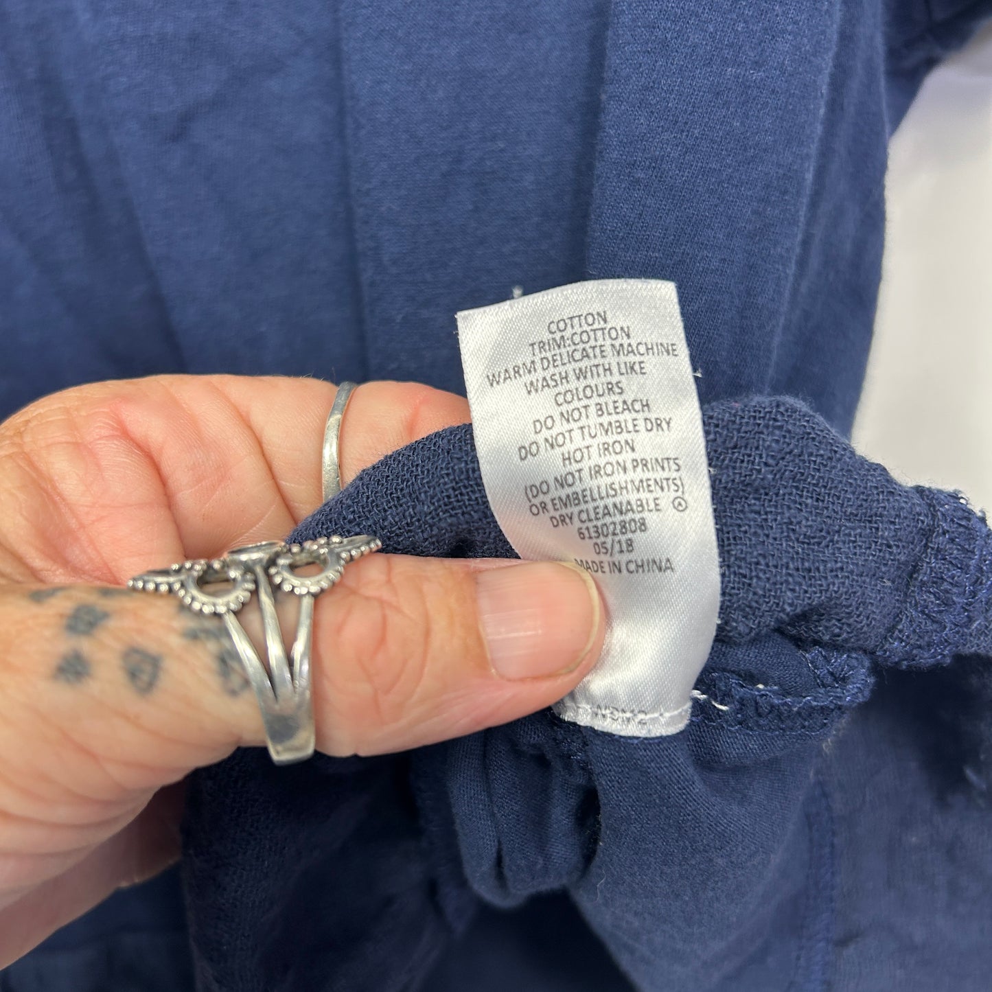 Target Cotton Top Size 18 Navy Short Sleeve