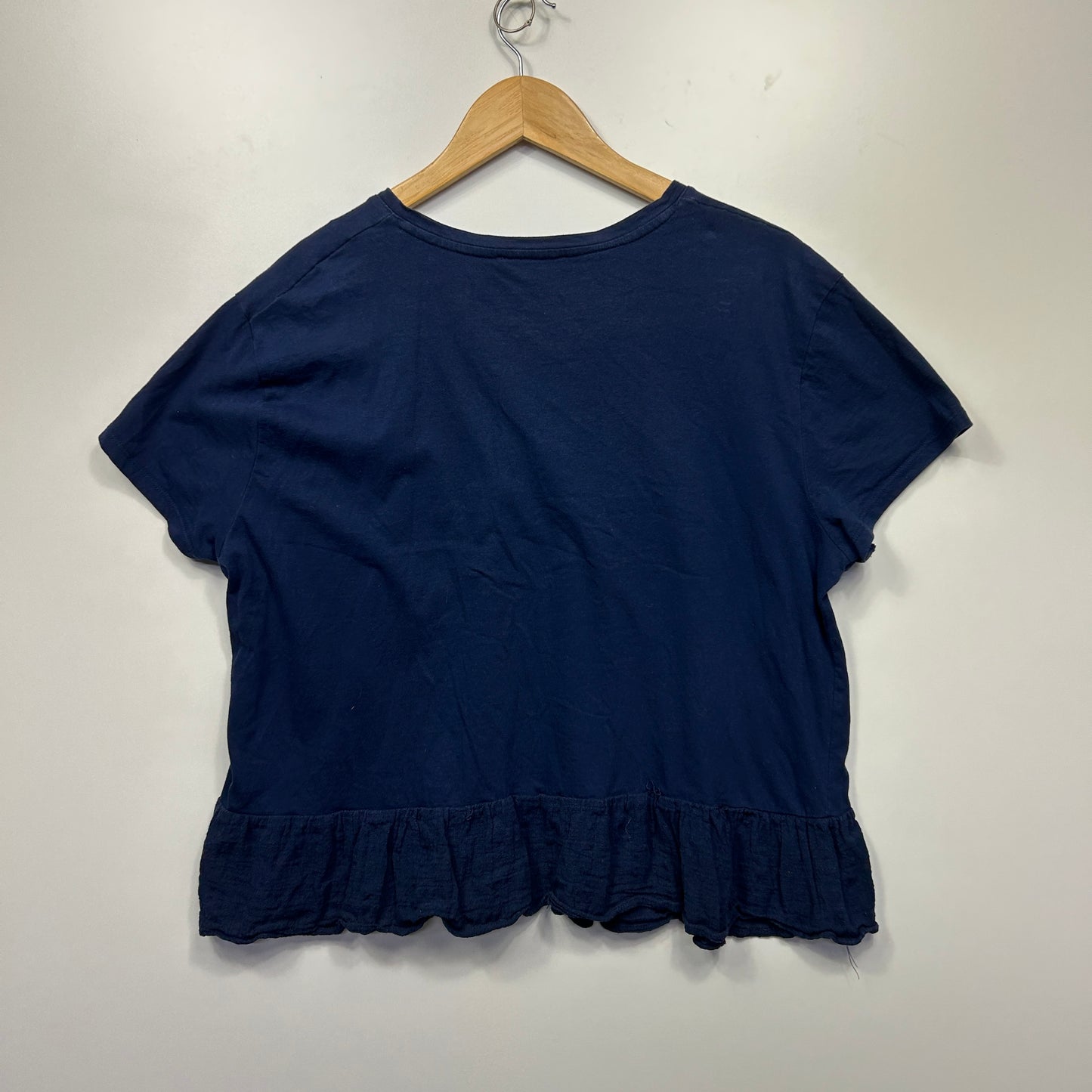 Target Cotton Top Size 18 Navy Short Sleeve