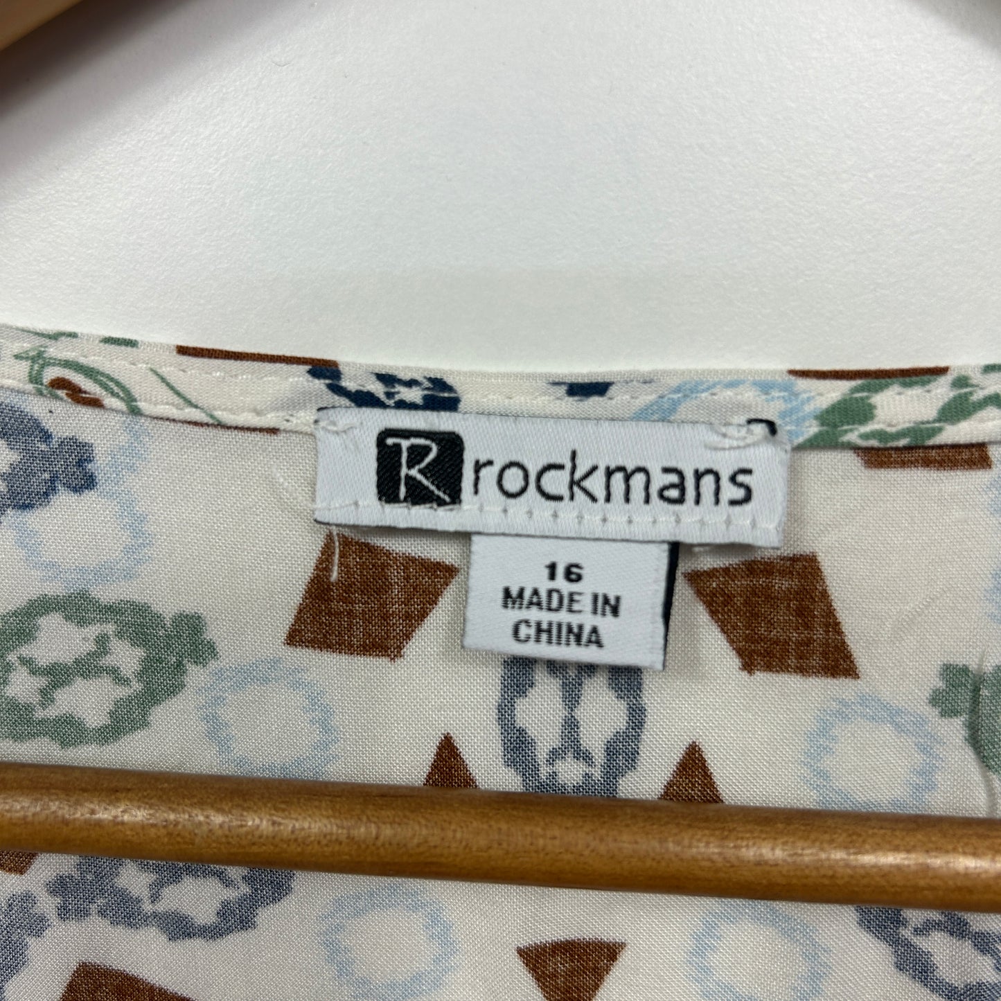 Rockmans Top Size 16 Long Sleeve Viscose