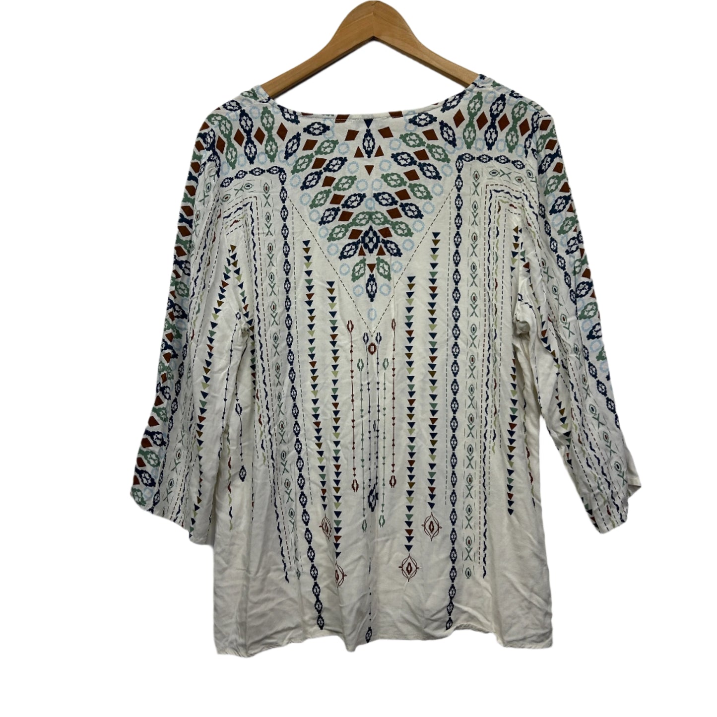 Rockmans Top Size 16 Long Sleeve Viscose